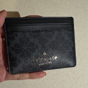 Kate Spade Textured Black Card Holder